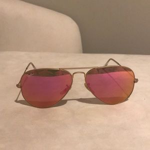 Ray-Ban pink flash aviators